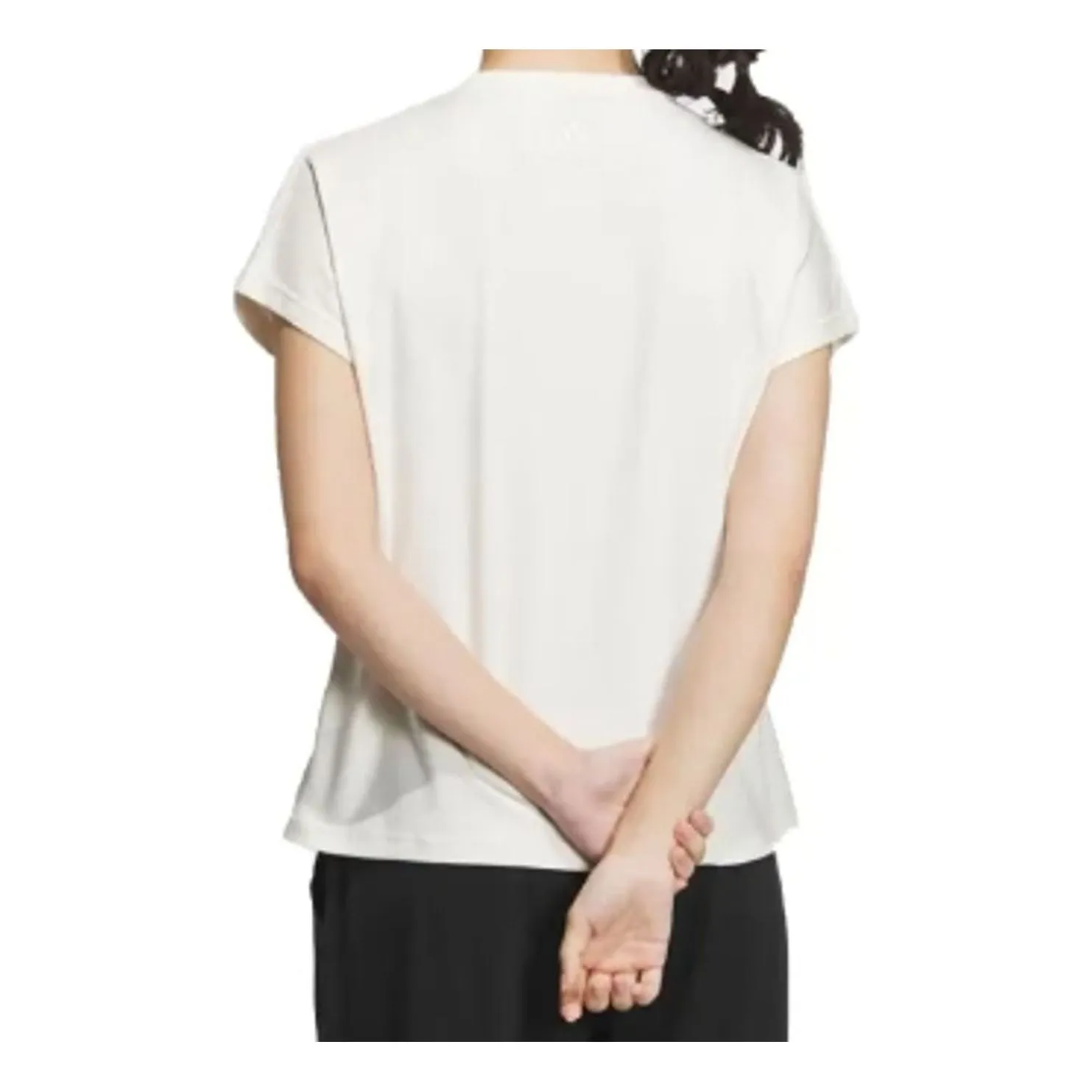 (WMNS) adidass Lounge Silky T-Shirt 'Beige' IM8859 sold by KicksCrew product image thumbnail 3