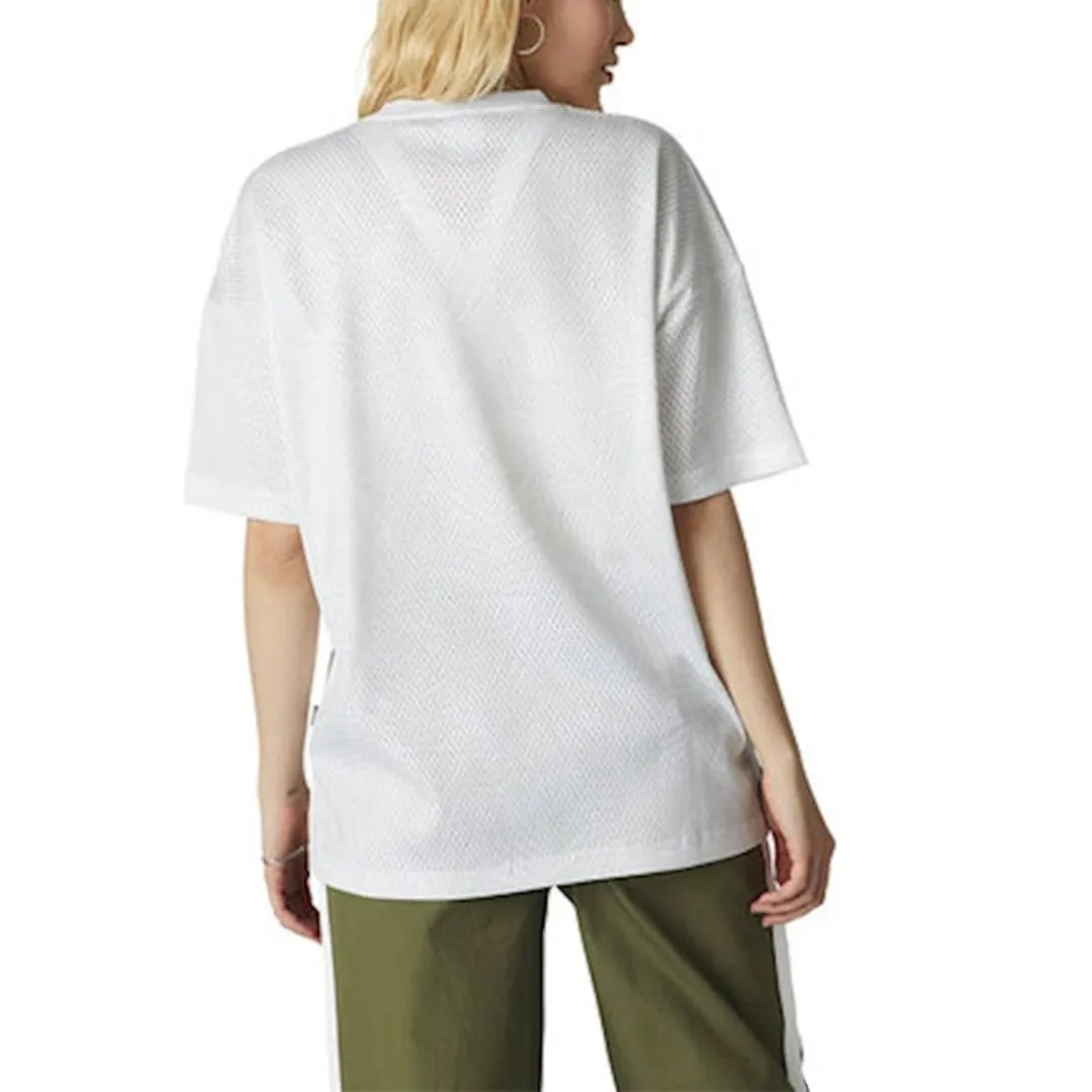 (WMNS) Converse Areca Palm Mesh Boxy T-Shirt 'White Black' 10008467-A04 sold by KicksCrew product image thumbnail 3