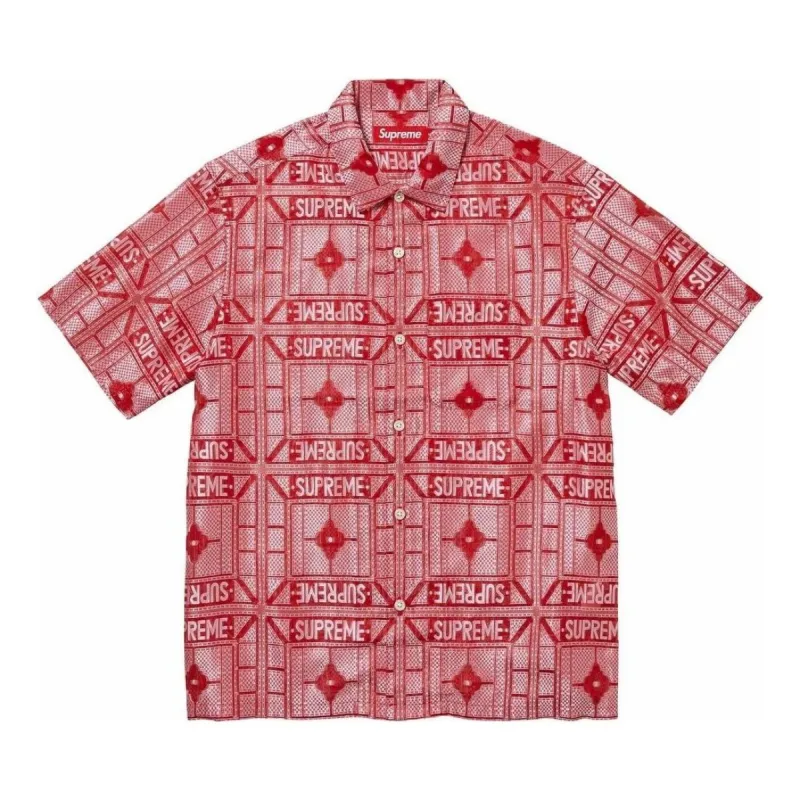 Supreme Tray Jacquard S/S Shirt 'Red' SUP-SS24-226 sold by KicksCrew