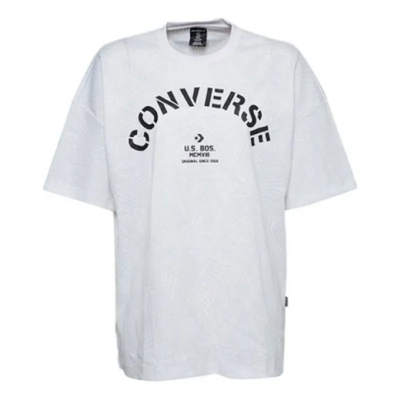 (WMNS) Converse Areca Palm Mesh Boxy T-Shirt 'White Black' 10008467-A04 sold by KicksCrew