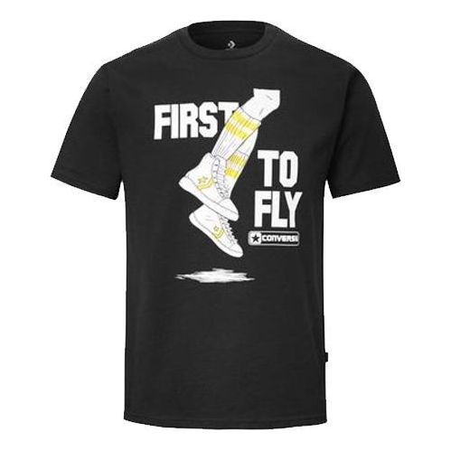 Converse Pro Leather Alphabet Printing Short Sleeve 'Black' 10020927-A02 sold by KicksCrew