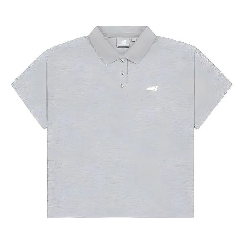 (WMNS) New Balance Short Sleeve Polo 'Grey' NFE21032-MGR sold by KicksCrew