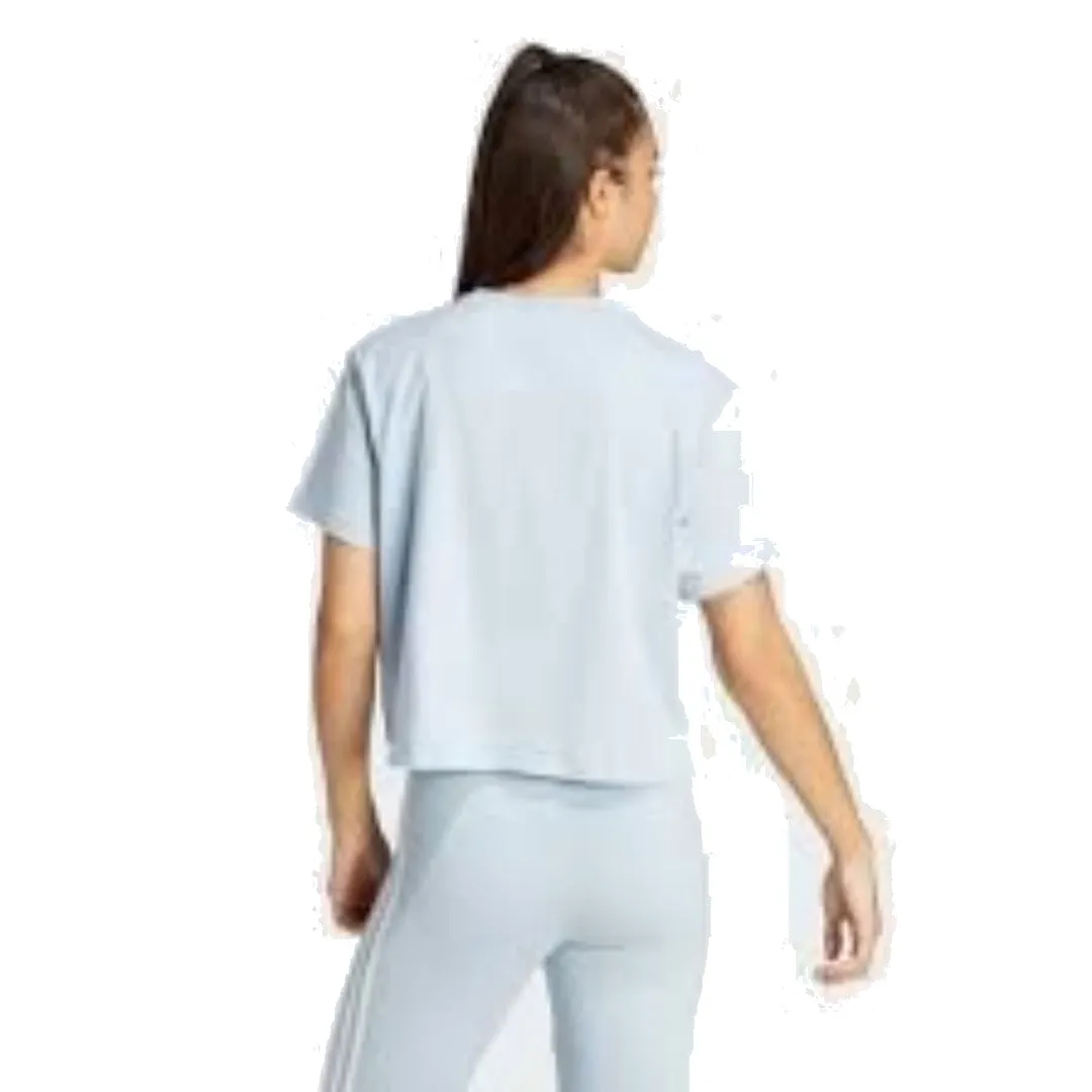 (WMNS) adidas Essentials 3-Stripes Single Jersey Crop Top Asia Sizing 'Blue' IS1568 sold by KicksCrew product image thumbnail 3