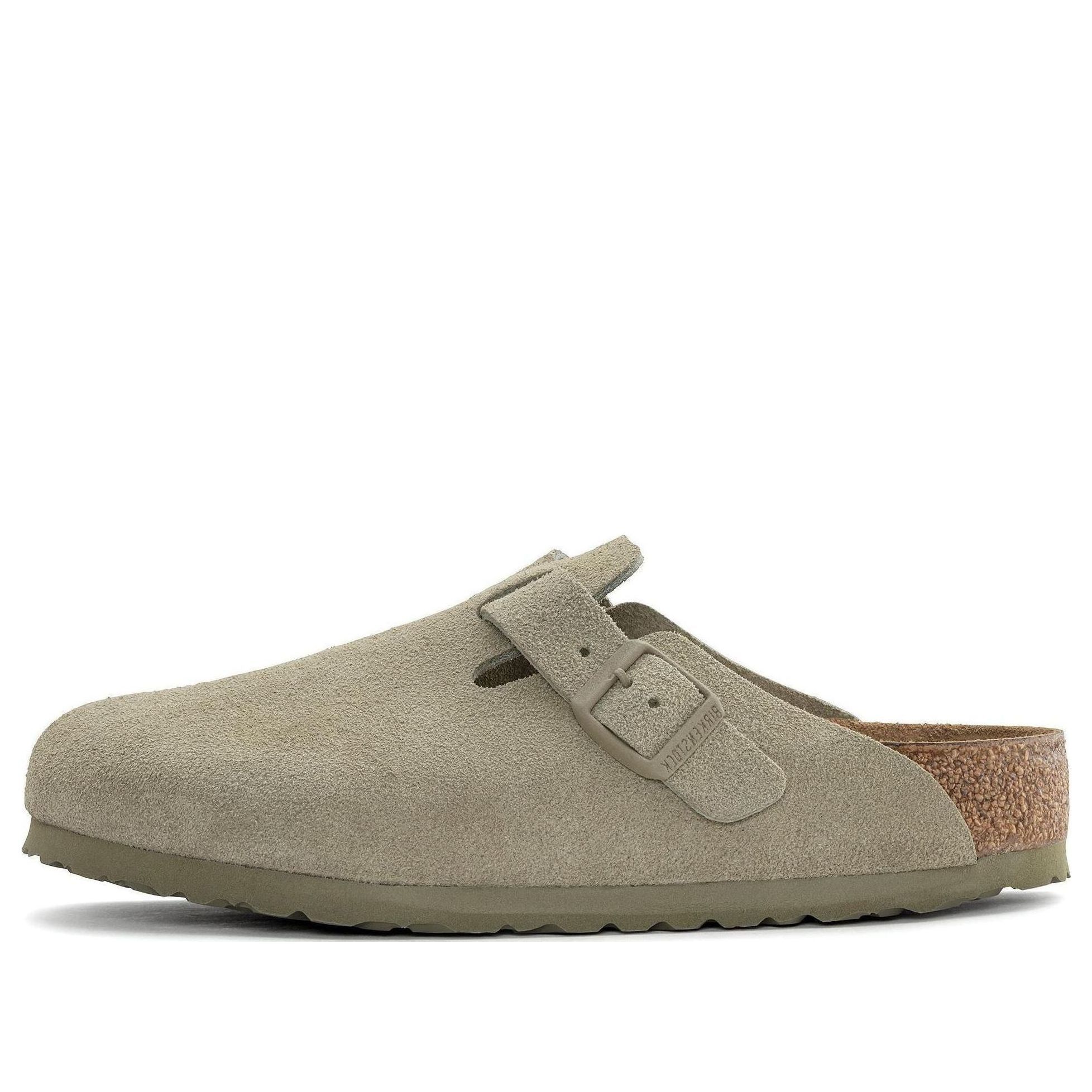 Birkenstock Boston Suede Leather 'Faded Khaki' 1025788 sold by KicksCrew