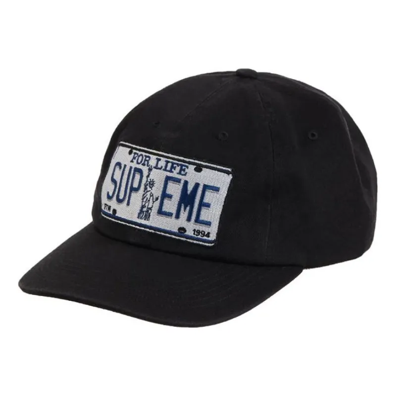 Supreme SS20 Week 1 License Plate 6-Panel 'Black' SUP-SS20-210 sold by KicksCrew