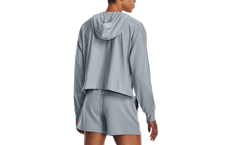 (WMNS) Under Armour Rival Terry Oversized Hoodie 'Blue Grey' 1376992-465 sold by KicksCrew product image thumbnail 2