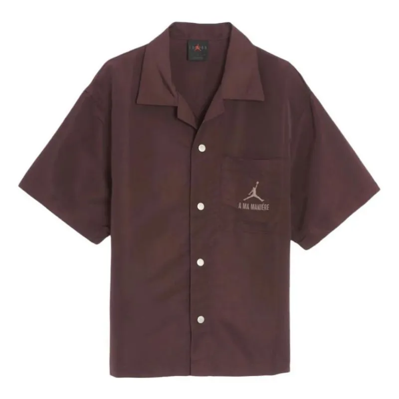 Air Jordan x A Ma Manire Logo Warm Up Shirt (Asia Sizing) 'Mahogany' DV7461-263 sold by KicksCrew
