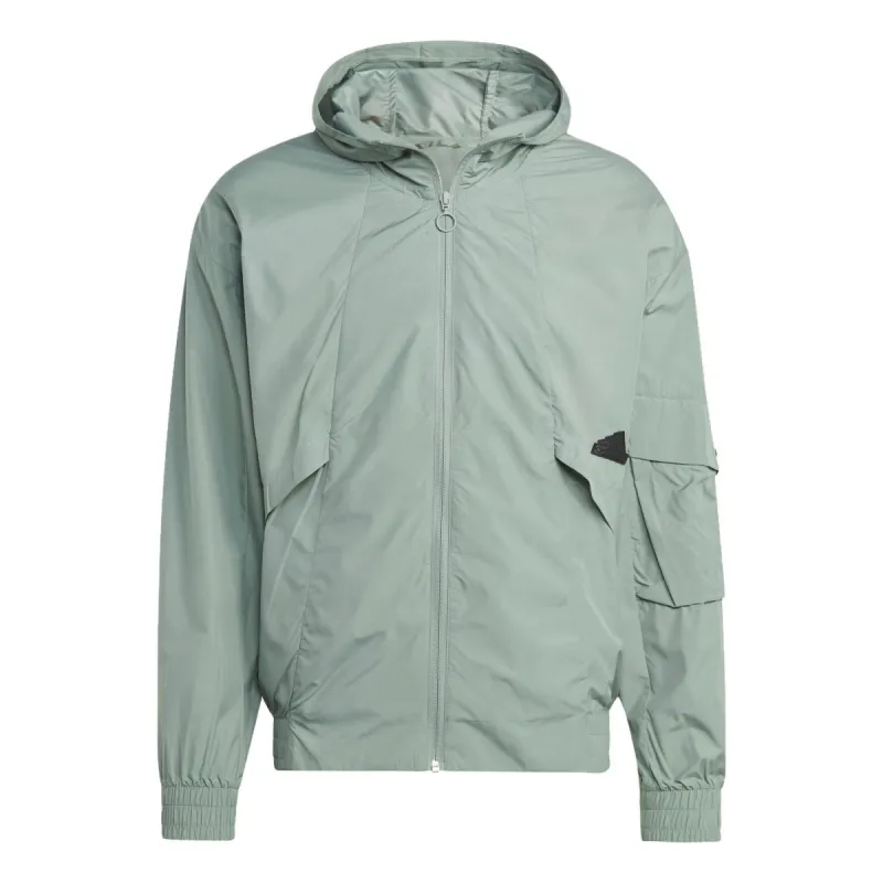 adidas City Escape Windbreaker Jacket 'Silver Green' IC6732 sold by KicksCrew