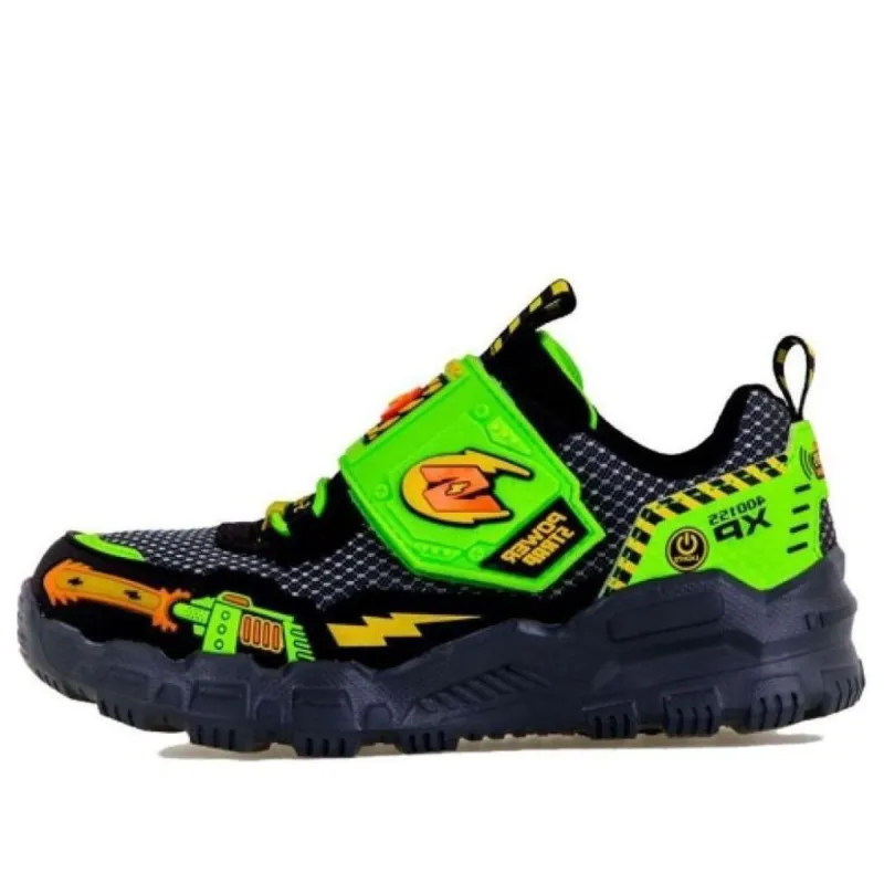 (GS) Skechers Adventure Track-Sound Blaster Sneaker 'Black Green' 400155-LBKLM sold by KicksCrew