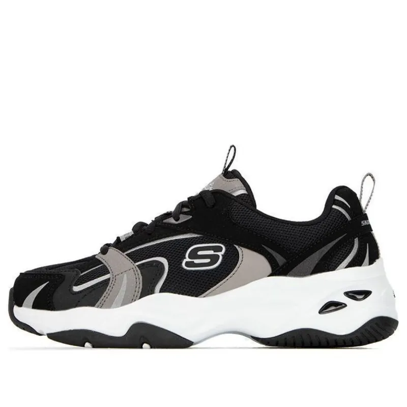 (WMNS) Skechers Sport D'Lites 4.0 Shoes 'Black Grey White' 896190-BKW sold by KicksCrew