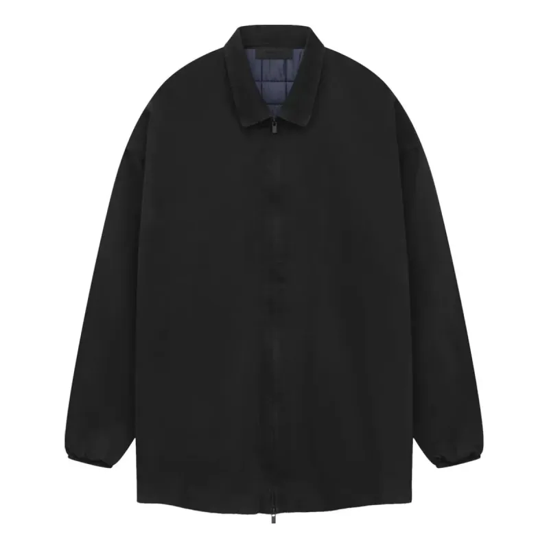 Fear of God Essentials SS24 Denim Filled Shirt Jacket 'Overdye Black Denim' 202SP244591F sold by KicksCrew