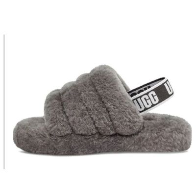 (GS) UGG Fluff Yeah Slide 'Charcoal' 1098494K-CHRC sold by KicksCrew