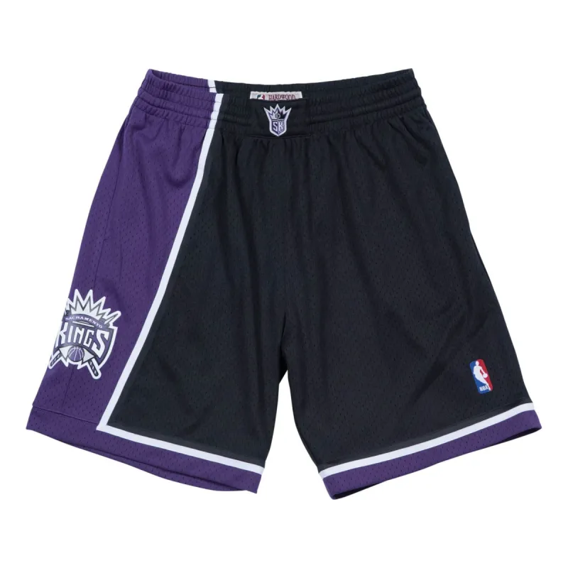 Mitchell & Ness NBA Swingman Shorts Sacramento Kings Road 2000-01 'Black Purple' SMSHGS18250-SKIBLCK00 sold by KicksCrew