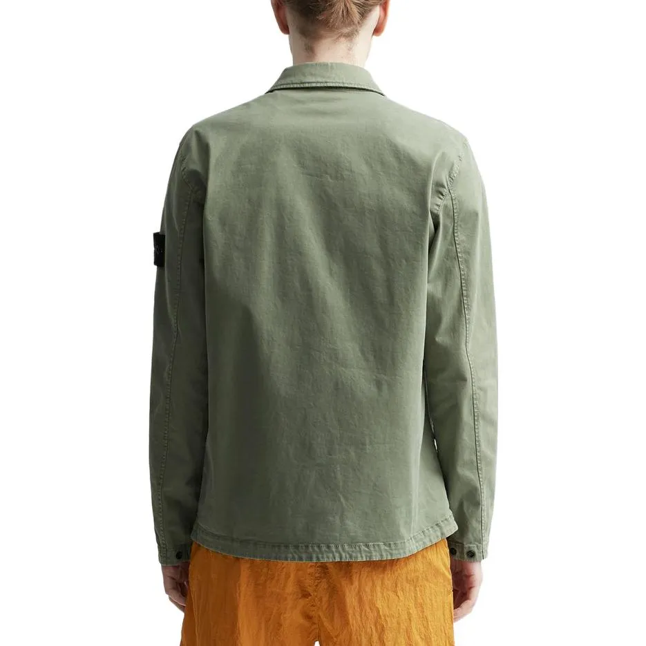 STONE ISLAND Compass-Patch Zipped Shirt Jacket 'Green' 781510304-V0155 sold by KicksCrew product image thumbnail 4
