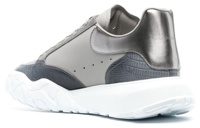 Alexander McQueen Court Trainer 'Grey Silver Navy White' 711132WIAAB1820 sold by KicksCrew product image thumbnail 3