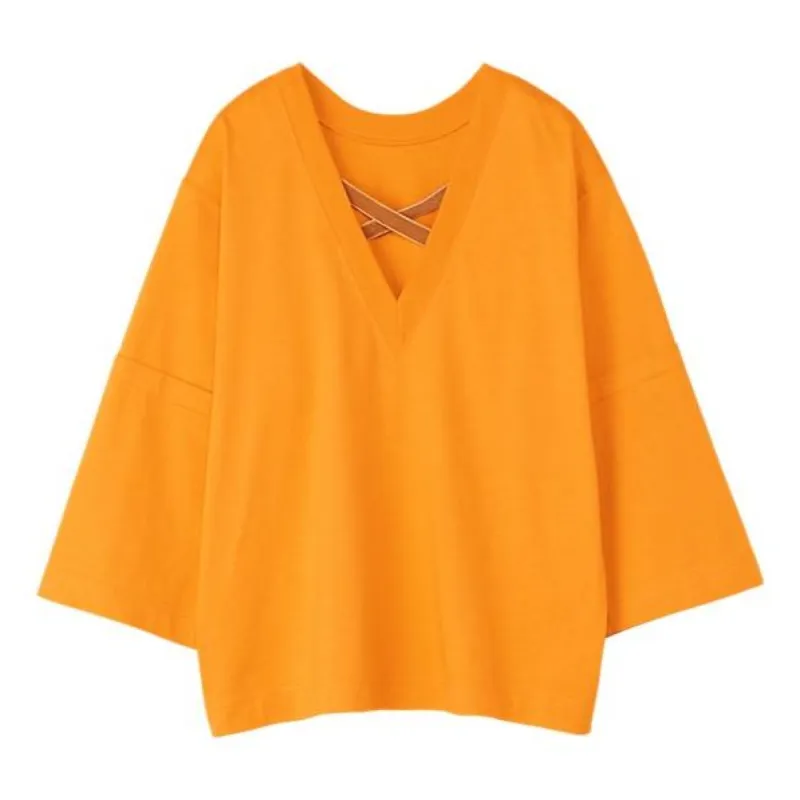 (WMNS) Onitsuka Tiger WS Oversized T-Shirt 'Orange' 2182B145-800 sold by KicksCrew