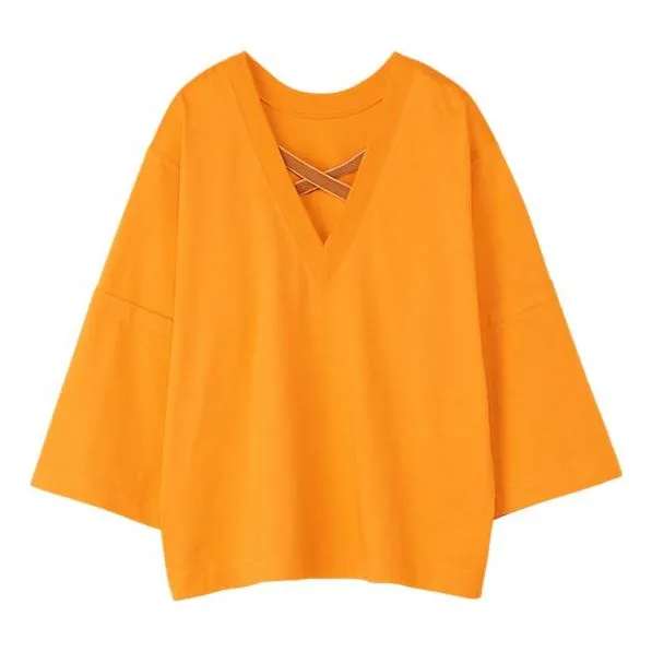 (WMNS) Onitsuka Tiger WS Oversized T-Shirt 'Orange' 2182B145-800 sold by KicksCrew