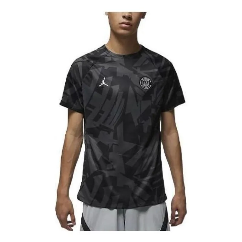 Air Jordan Paris Saint-Germain 22-23 Pre Match Jersey 'Black' DN1270-011 sold by KicksCrew