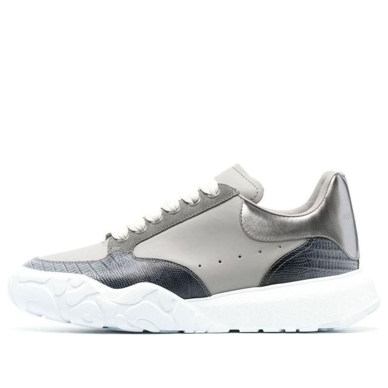 Alexander McQueen Court Trainer 'Grey Silver Navy White' 711132WIAAB1820 sold by KicksCrew