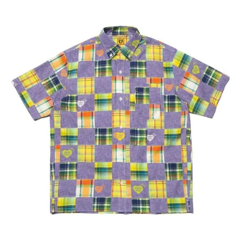 HUMAN MADE Patchwork Print Shirt 'Blue' HM25SH013 sold by KicksCrew