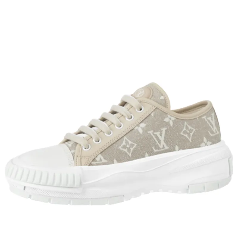 (WMNS) LOUIS VUITTON Squad Sneakers 'Beige Monogram' 1AB1A2 sold by KicksCrew