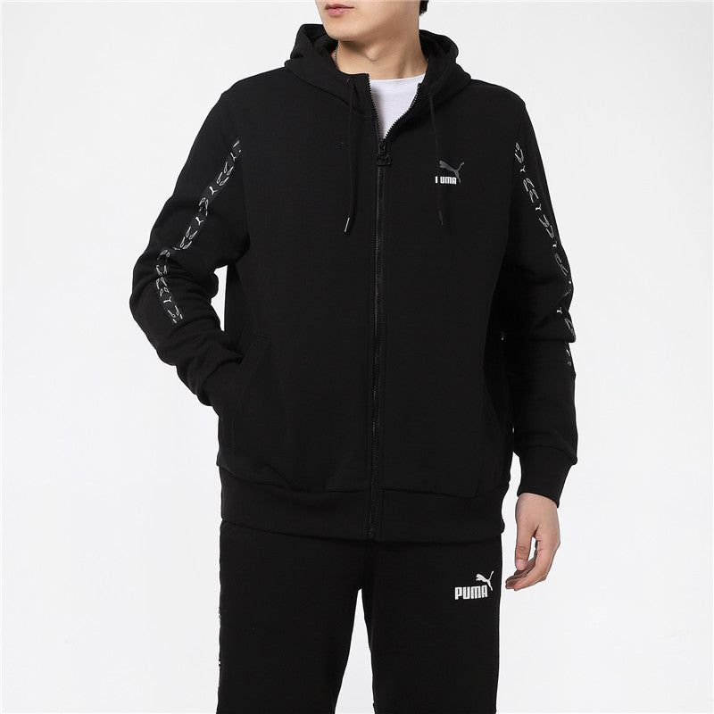 Puma Elevate Hooded Full-Zip Jacket 'Black White' 531071-01 sold by KicksCrew product image thumbnail 5