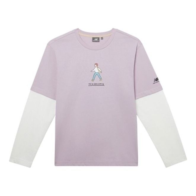 New Balance x Zero Per Zero Colorblock Long Sleeve Tee 'Lilac White' NDA47013-DV sold by KicksCrew