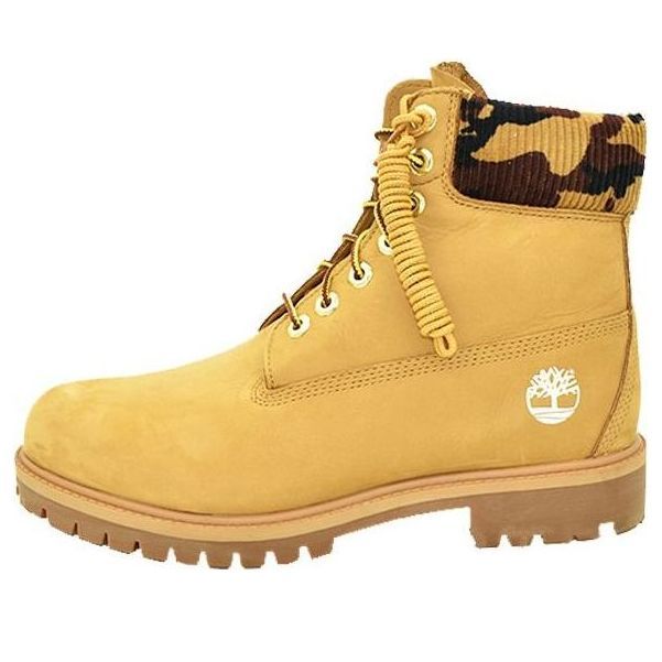 Timberland 6 Inch Premium Boot 'Wheat Nubuck with Camouflage Collar' A2KCE231 sold by KicksCrew
