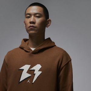 Air Jordan Flight MVP Fleece Pullover Hoodie 'Light British Tan' FQ1871-281 sold by KicksCrew