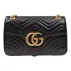 (WMNS) Gucci Marmont Medium Matelasse Shoulder Bag 'Black' 443496-DTDIT-1000 sold by KicksCrew