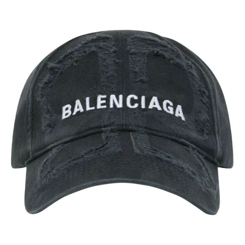 (WMNS) Balenciaga Laser Destroyed BB Cap 'Black White' 719282410B21077 sold by KicksCrew
