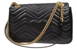 (WMNS) Gucci Marmont Medium Matelasse Shoulder Bag 'Black' 443496-DTDIT-1000 sold by KicksCrew