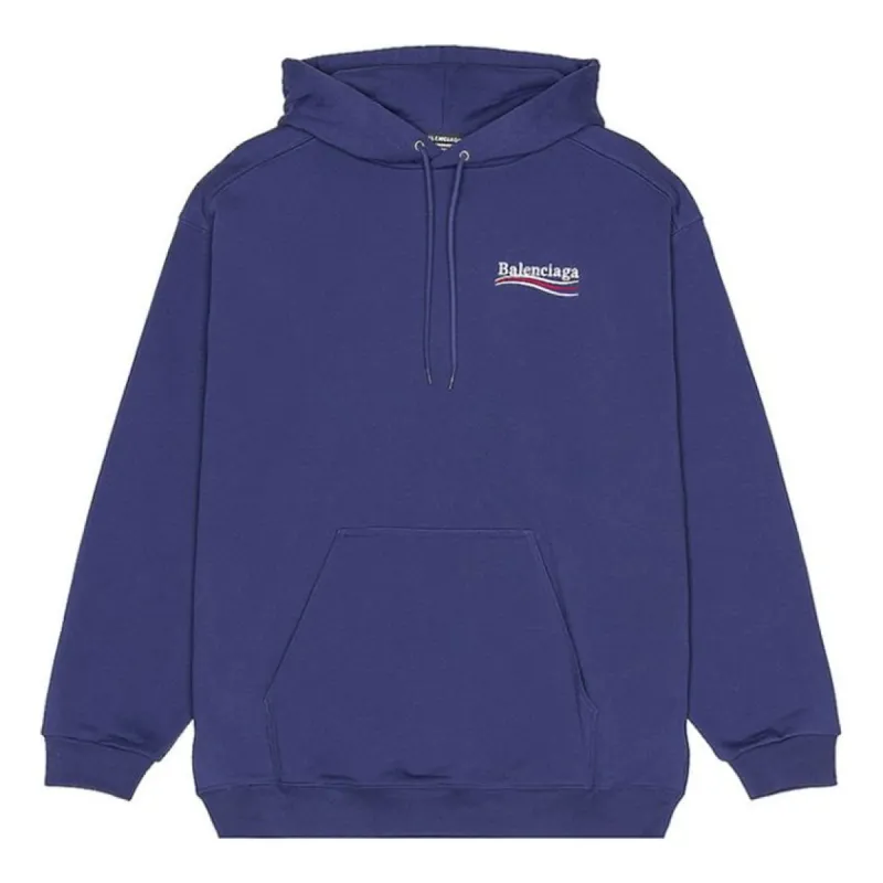 Balenciaga Political Campaign Hoodie Medium Fit 'Blue' 600583TKVI91195 sold by KicksCrew