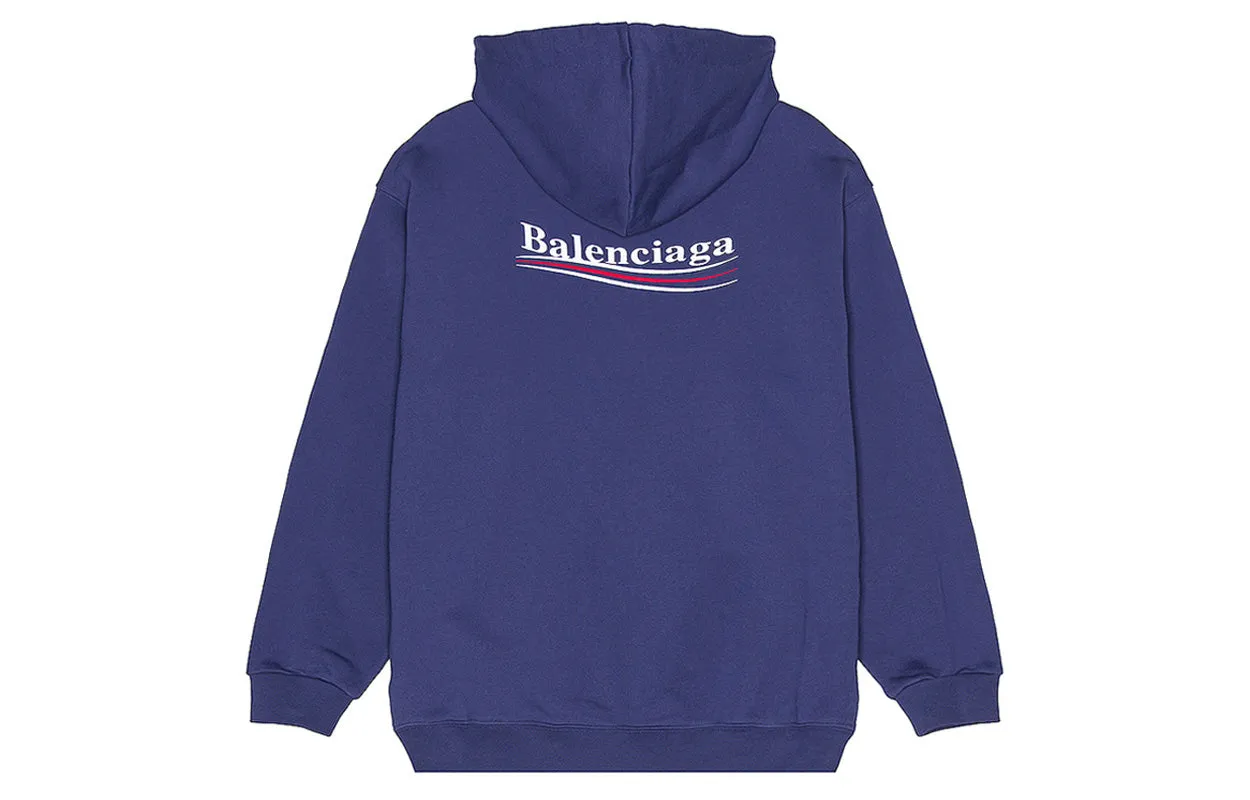 Balenciaga Political Campaign Hoodie Medium Fit 'Blue' 600583TKVI91195 sold by KicksCrew product image thumbnail 2