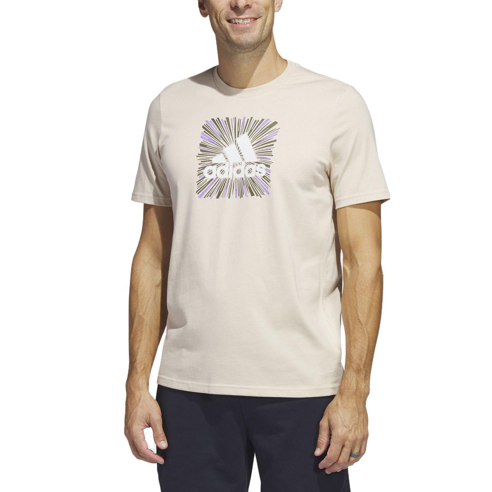 adidas Originals Sport Optimist Sun Logo T-Shirt 'Sand Strata' IC7788 sold by KicksCrew product image thumbnail 2