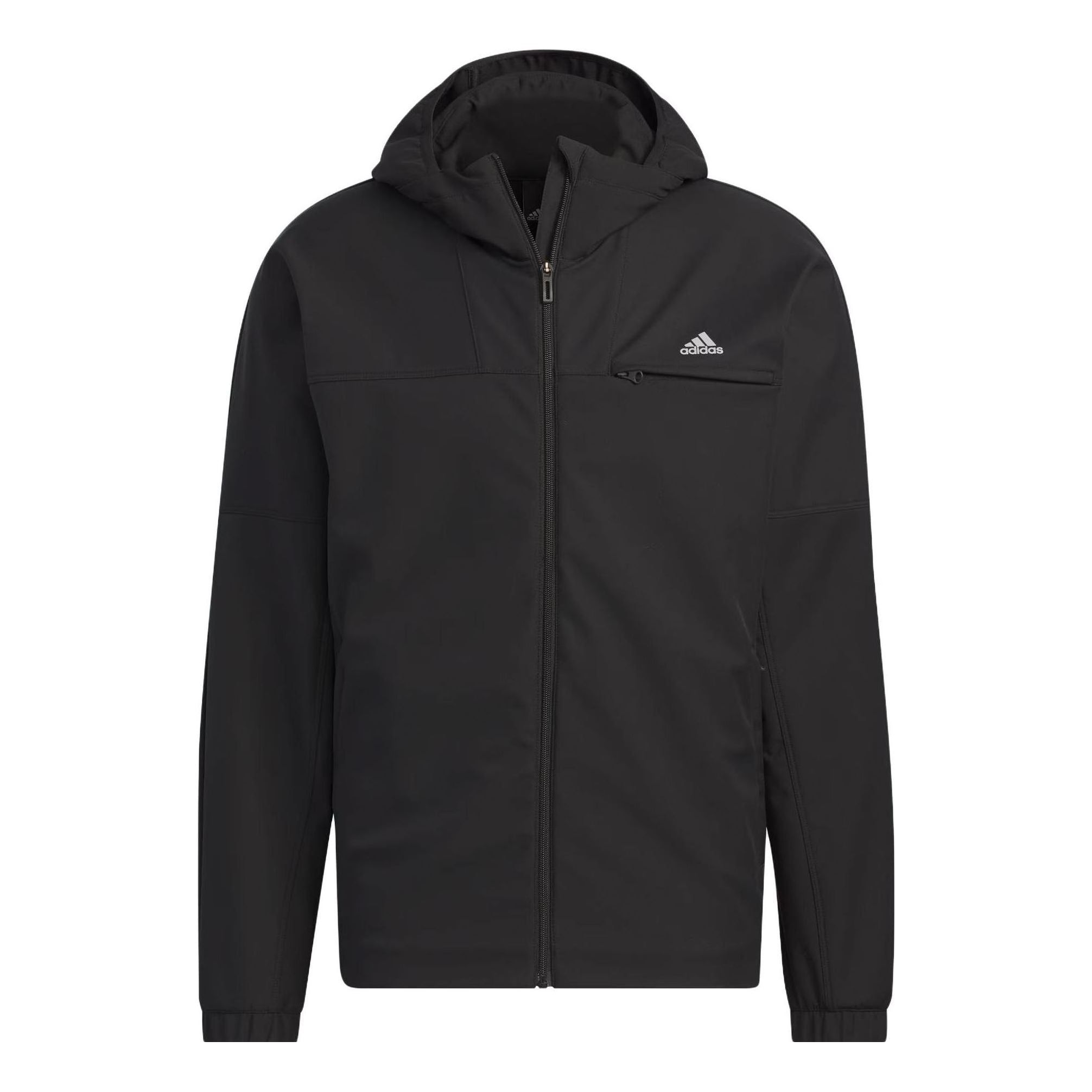 Aadidas Essential Regular Fit 3-Layer Bonded Fleece Hooded Full-Zip Jacket 'Black' IK7347 sold by KicksCrew
