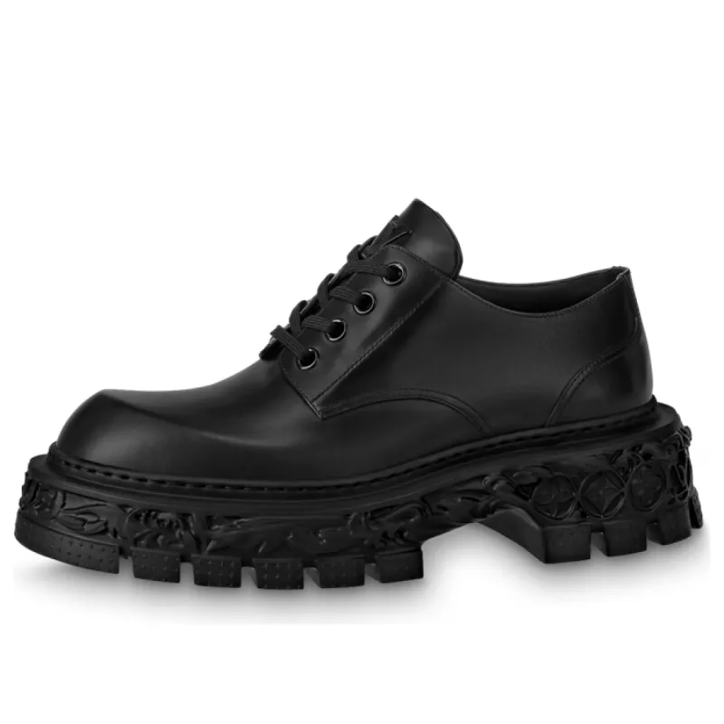 LOUIS VUITTON Derby LV Baroque Shoes 'Black' 1ABLO4 | Parallel