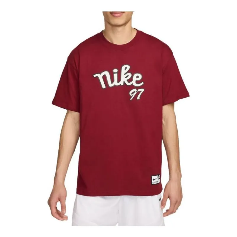 Nike Max90 Basketball T-Shirt 'Team Red' FV8396-677 sold by KicksCrew