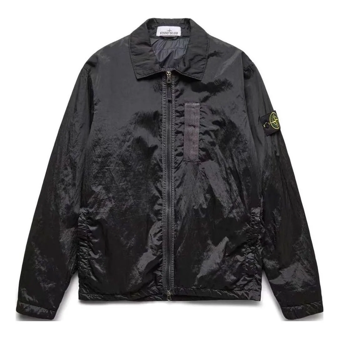 STONE ISLAND Compass Patch Zipped Jacket 'Black' 7715Q0519-V0029 sold by KicksCrew