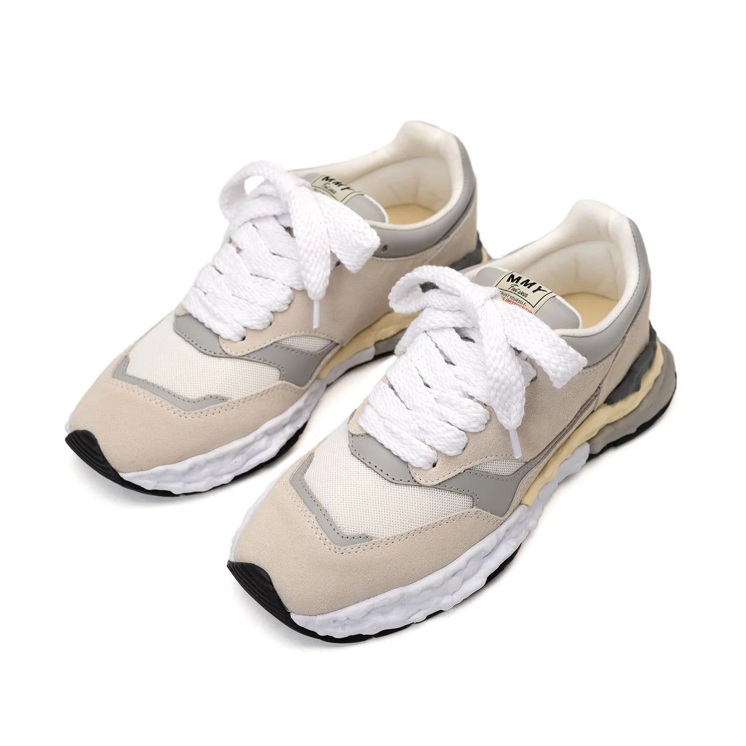 Maison MIHARA YASUHIRO GEORGE OG Sole Mix Material Low-top Sneaker 'White' A10FW701-WHT sold by KicksCrew product image thumbnail 2