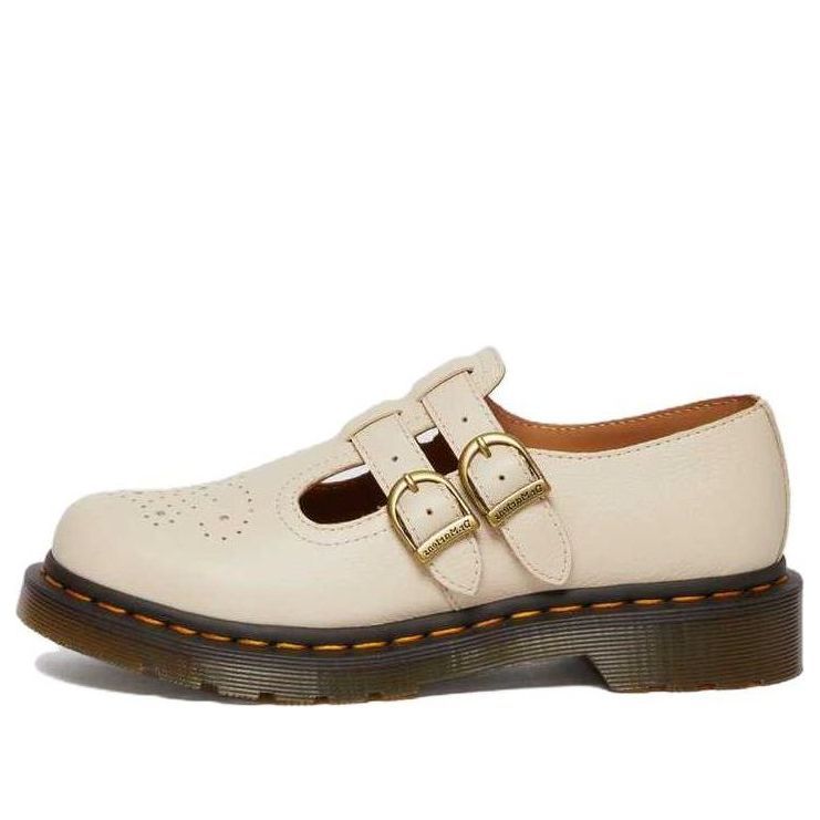 (WMNS) Dr. Martens 8065 Virginia Leather Mary Jane 'Parchment Beige' 30692292 sold by KicksCrew