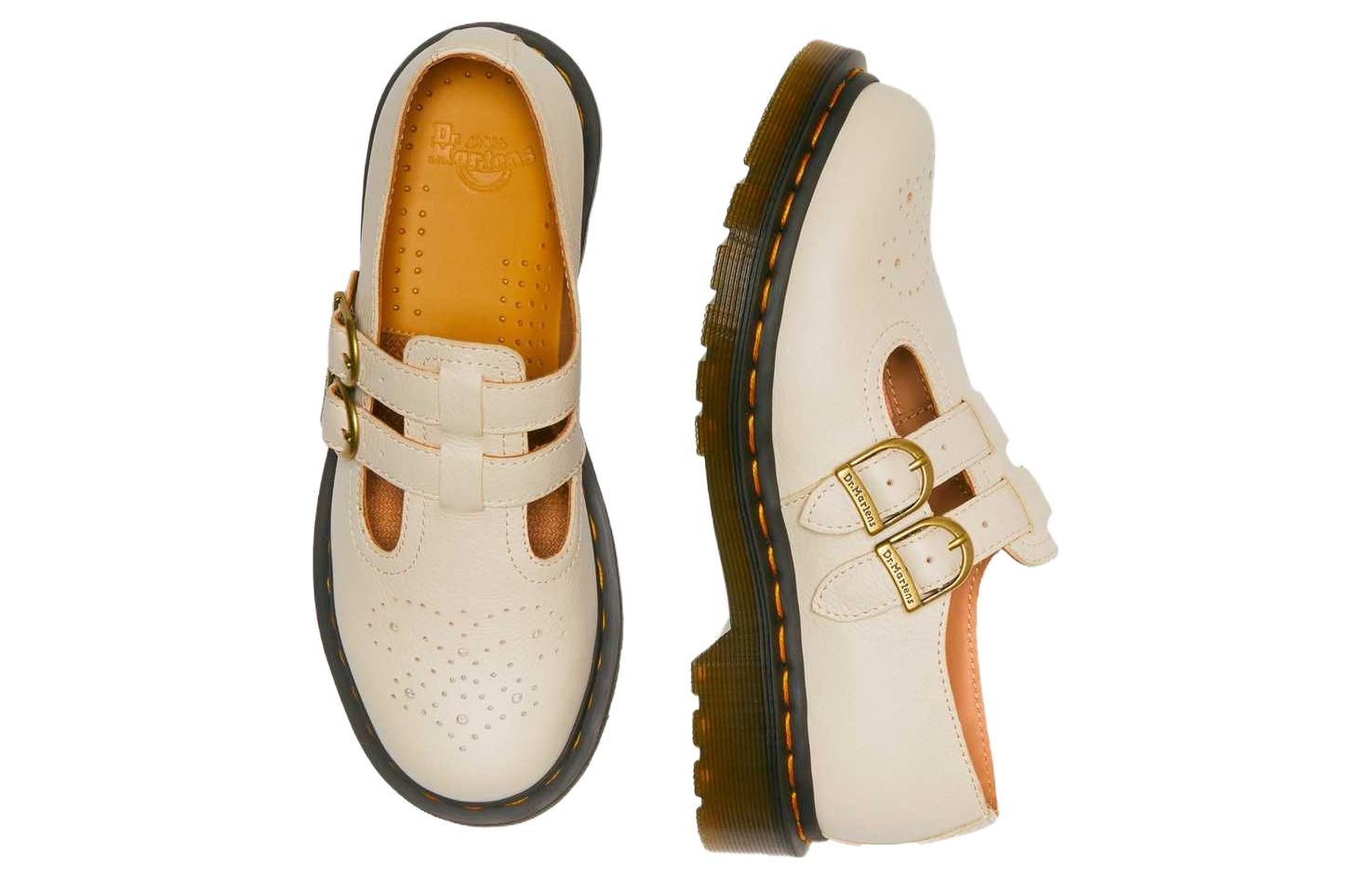 (WMNS) Dr. Martens 8065 Virginia Leather Mary Jane 'Parchment Beige' 30692292 sold by KicksCrew product image thumbnail 5