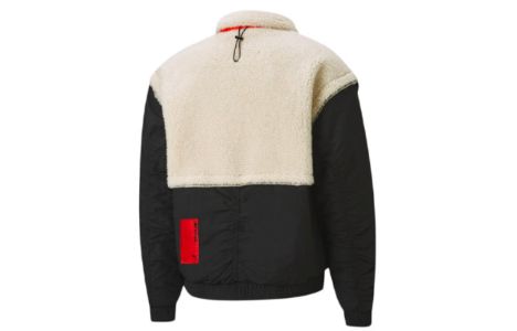Puma x Attempt Sherpa Fleece Jacket 'Beige Black Orange' 598257-01 sold by KicksCrew