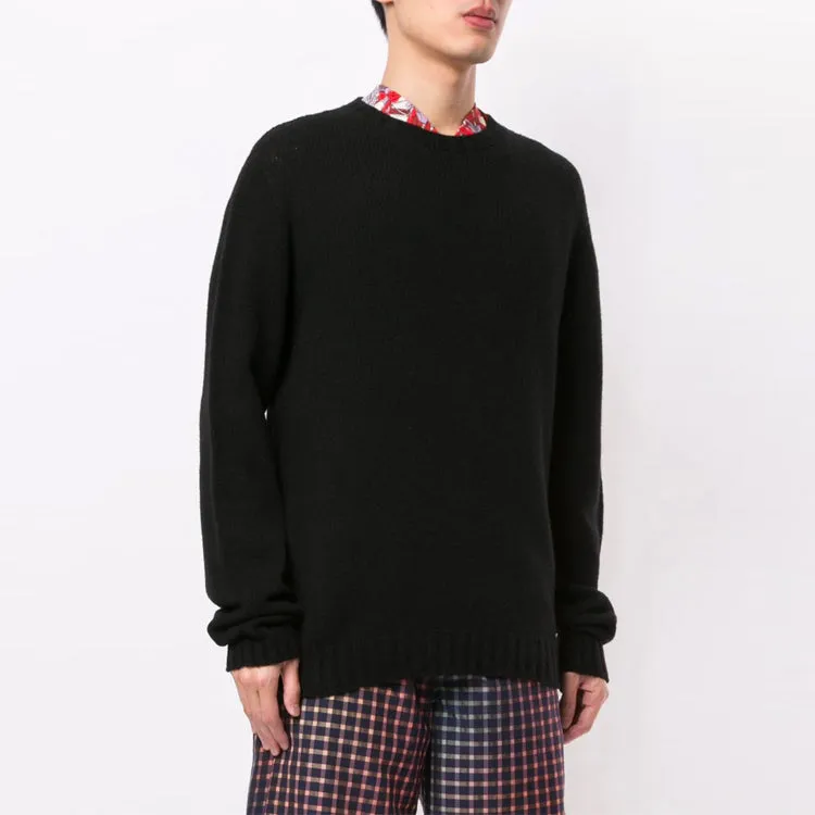 Palm Angels Wool Back Embroidered Logo Crew Knit 'Black' PMHE027F20KNI0011001 sold by KicksCrew product image thumbnail 3