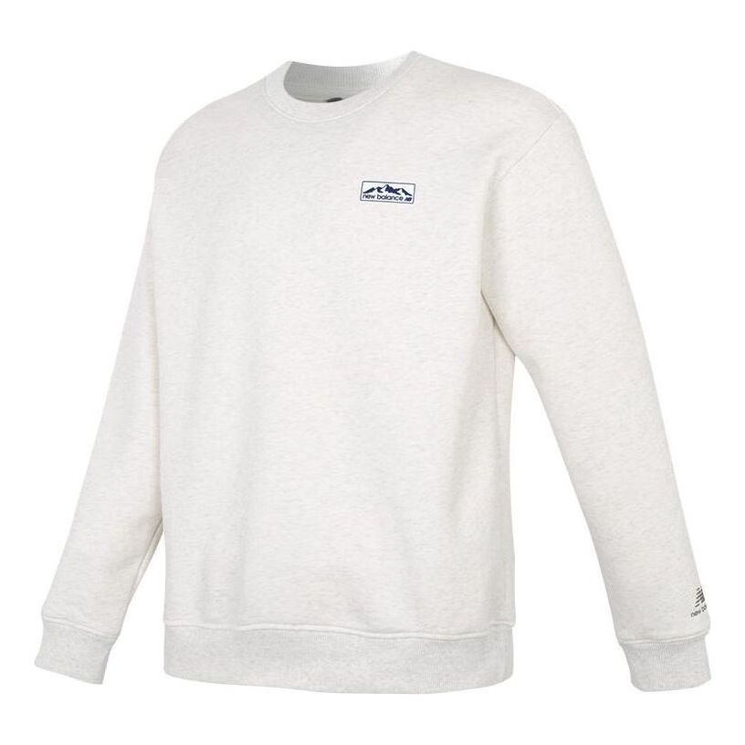 New Balance Logo Lifestyle Sweatshirt 'White Blue' 5CC44613-OA sold by KicksCrew