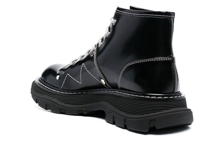 (WMNS) Alexander McQueen Tread Lace-up Boots 'Black White' 718366WIC6D1081 sold by KicksCrew product image thumbnail 5