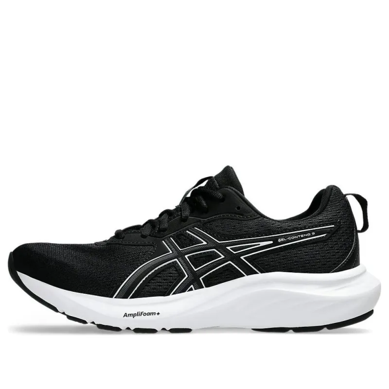 (WMNS) ASICS Gel-Contend 9 Wide 'Black White' 1012B678-002 sold by KicksCrew