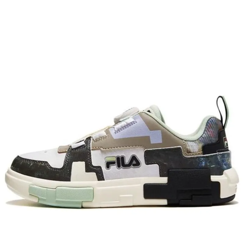 (GS) FILA Fashion Brick Skate Shoes 'White Brown Black' K15B341304FSN sold by KicksCrew