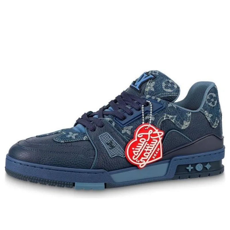 LOUIS VUITTON x Nigo LV Trainers 'Blue Denim' 1A9IQ1 sold by KicksCrew