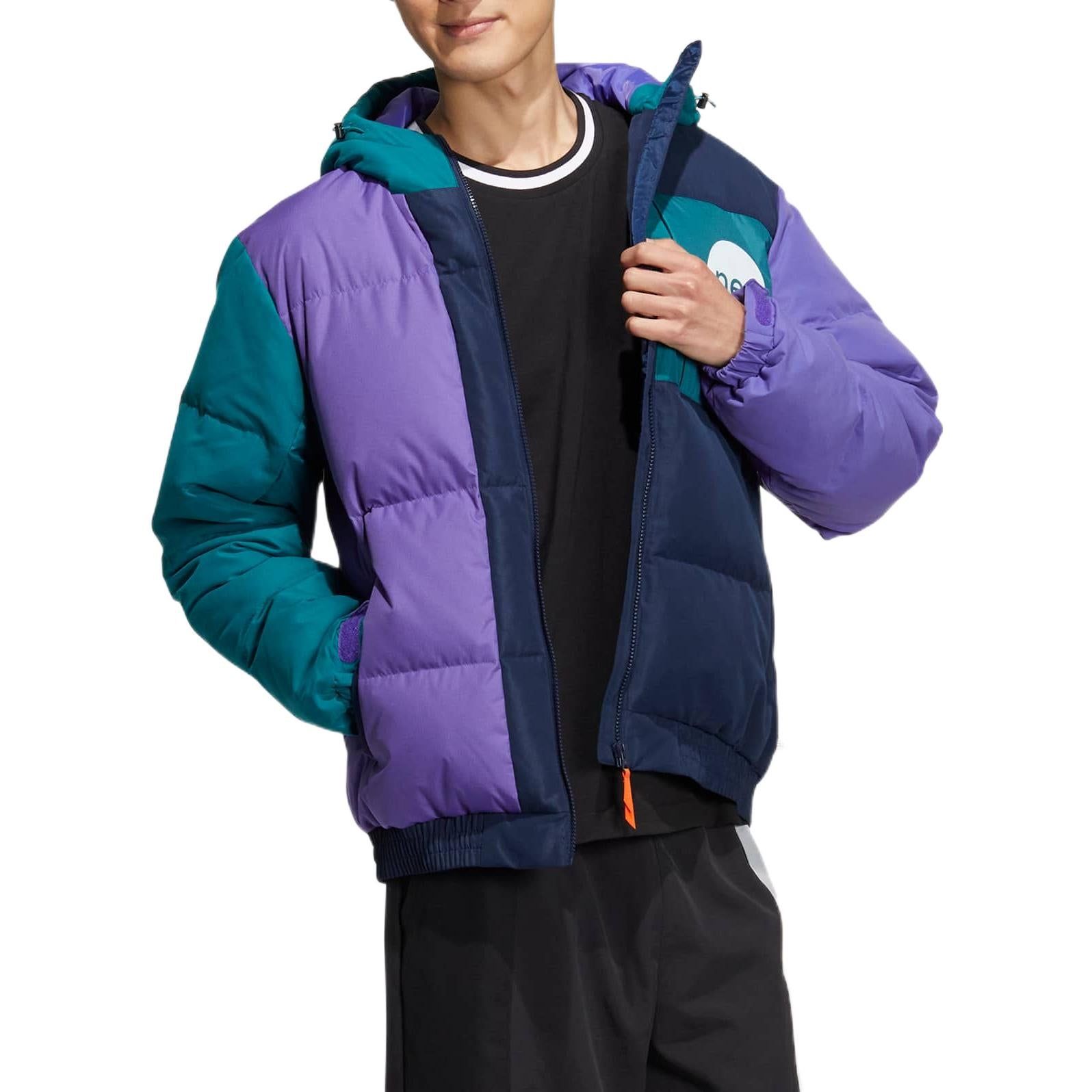 Adidas Neo Vbe Down Jackets 'Purple Black' HN4781 sold by KicksCrew product image thumbnail 2